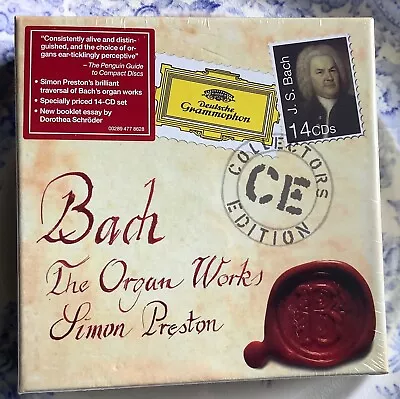 Bach: The Organ Works By Simon Preston (14 CD SET 2010) NEW SEALED • £28