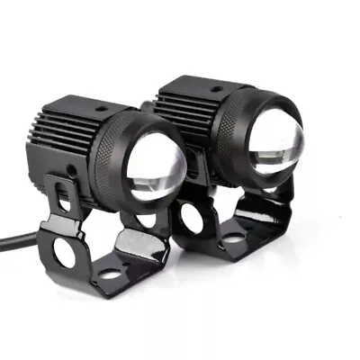 2pcs Motorcycle LED Driving Fog Lights 60W White Amber LED Pods Projector Lights • $20.39