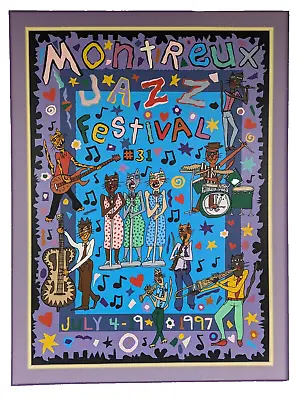 James Rizzi Montreux Jazz Poster 1997 Silkscreen (Matte) 30 1/4  × 21 3/4  • $189.99