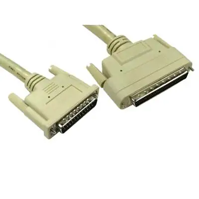 £15.99 • Buy 1m SCSI 1-3 25 Pin Male To Half Pitch 68 Male Adapter Cable Converter Lead D25