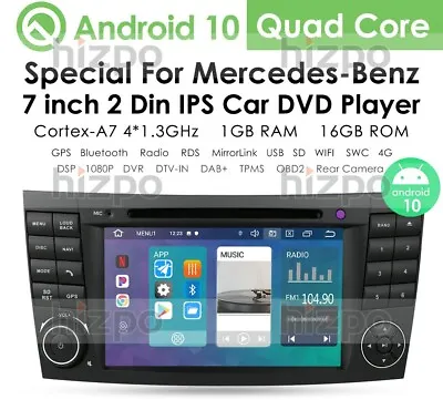 Android10 7  Car Radio Stereo GPS Navi DVD Player For Mercedes-Benz E-Class W211 • $178.62