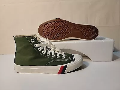 PRO KEDS MEN'S ROYAL HI GREEN/WHITE CASUAL SNEAKER Pk66702 SIZE:  5.5 • $45