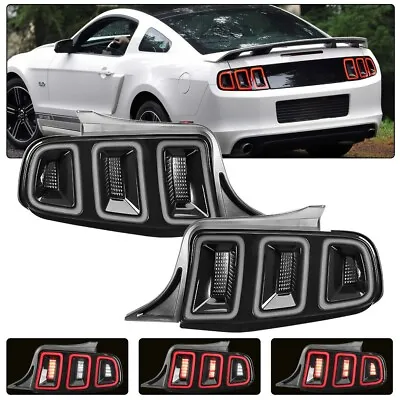 For 2010-2014 Ford Mustang Tail Lights LED Rear Brake Lmap Sequential Smoke Lens • $399.99