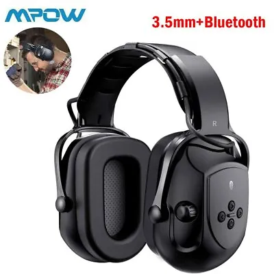 Mpow Bluetooth Headphones Safety Ear Muffs Electronic Ear Defenders For Shooting • £32.99