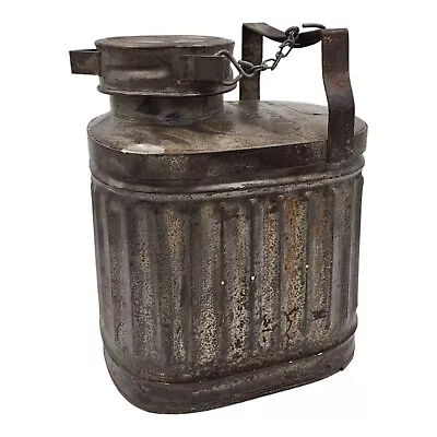 Vintage Antique Ellison 5 Gallon Liquid Metal Gas Oil Can Atlantic Ref Co • $195