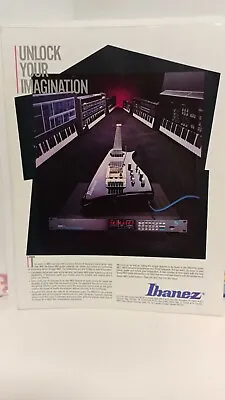 Ibanez Guitars  Midi Guitar -  1989  - 11x8.5 - Print Ad.  9 • $8.25