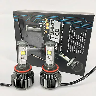 2024 V16 Turbo Cree Auto LED Headlight Kit 60W & 7200Lm/Set - H11/H8-Color 6000K • $59.99