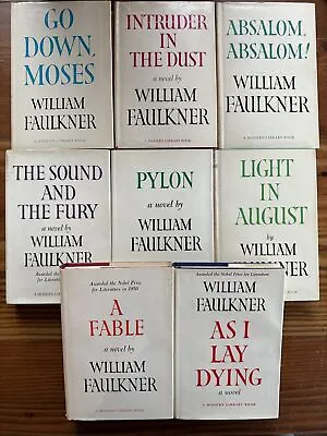 William Faulkner Lot Of Eight Hardcover Books (Modern Library 1960s Editions) • $109.99