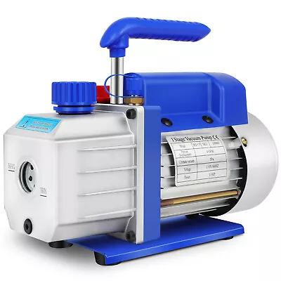 4CFM 1 Stage Vacuum Pump 1/3HP Rotary Vane HVAC Refrigeration Air Conditioning • $72.16