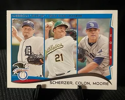 Scherzer/Colon/Moore 2014 Topps Series 1 Wins Leaders Card #299 • $0.99