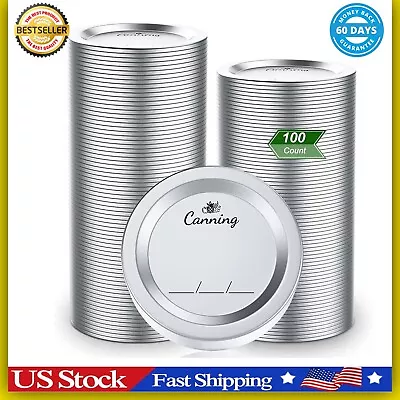 100PCS Regular Mouth Canning Lids For Ball Kerr Jars Split Type Metal • $19.95