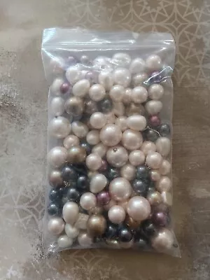 Vintage HUGE LOT Loose Mix Faux Pearl Glass Beads Some Swarov Some Real 11oz • $149.99