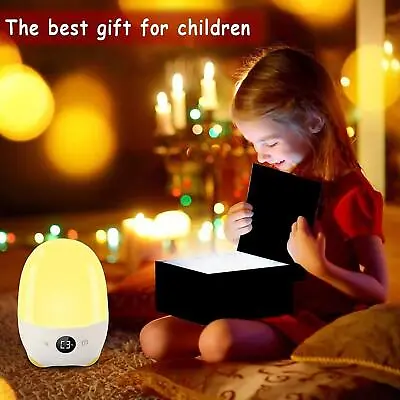 Cartoon Egg Shaped Night Light Color Changing Baby Bedroom Table Dresser Lamp • £11.62