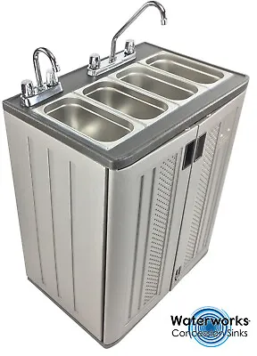 Mobile Concession Sink Portable Food Truck Trailer 4 Compartment Hand Wash Hot • $779
