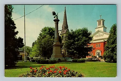 $7.99 • Buy Court Square, Church, Mohawk Trail, Greenfield Massachusetts Vintage Postcard