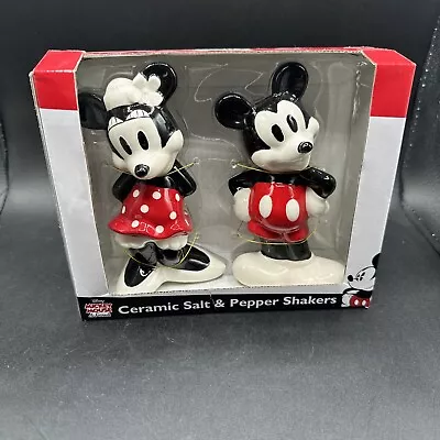 Disney Mickey And Minnie Ceremic Salt & Pepper Shaker Set • $14.95