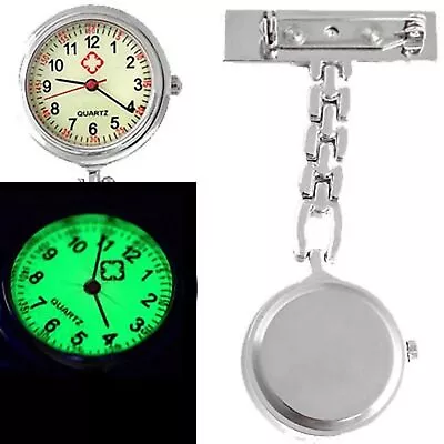 Luminous Pockets Watch Nurse Nursing Chain Brooch Glow In Dark Dial Pendant Fob • $10.48