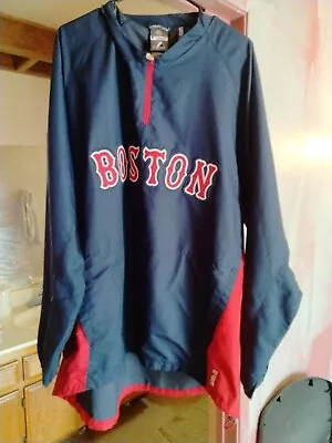 Boston Red Sox MLB Majestic Cool Base 2X  Pullover Windbreaker 1/4 Zip Jacket • $24.99