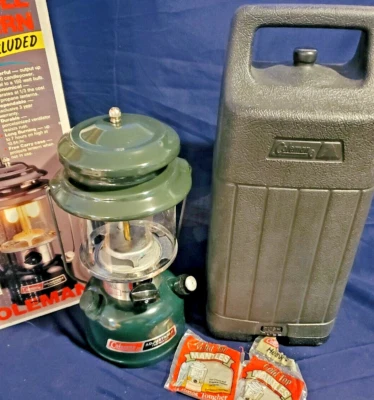 $35 • Buy VTG 1992 Coleman 2 Mantle Adjustable Gas Camping Lantern 288A Case Box 2 Mantles