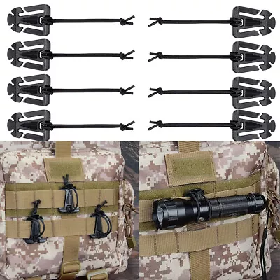 10Pcs/lot Molle Backpack Carabiner EDC Tool Elastic Rope Webbing Buckle Winder • $8.99