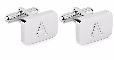 Men’s Initial Cufflinks Letter Monogram Stainless Steel Dress Shirt Personalized • $24.99