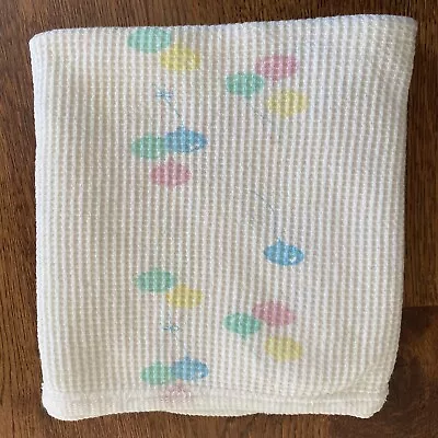 Baby Morgan Balloon Waffle Weave Baby Blanket Thermal Pastel Vintage Lovey • $59.99