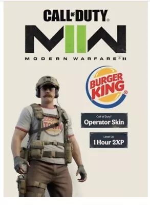 Call Of Duty Modern Warfare 3 Burger King Town Operator Skin • £6.99