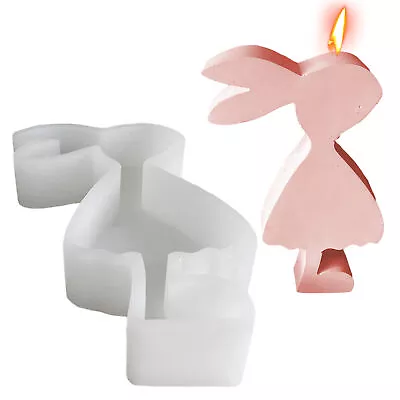 Easter 3D Rabbit Silicone Mold Creative Candle Gypsum DIY Handmade Molds • $18.98