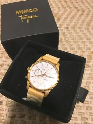 Rose Gold Mimco Watch With White Rubber Wristband • $30