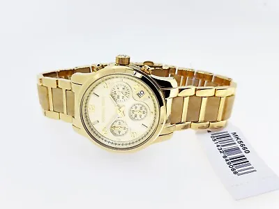 Michael Kors Ladies MK5660 Runway Gold Tone Watch BRAND NEW GENUINE • £119.99