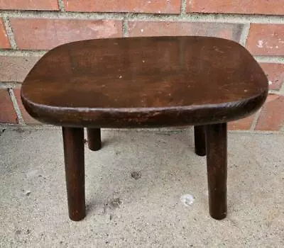 Vintage Footstool Solid Wood Milking Stool 4 Legs • $28.49