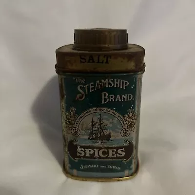 Vintage The Steamship Brand Spices: Salt Shaker Spices Rough Condition • $2.99