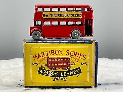 1950's Moko Matchbox#5A London BusNMint In SCRIPT BOX All Original N.O.S • $295