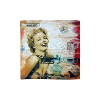 Marilyn Monroe Retro Cars Square Cushion Cover Assorted Brands • $30.30