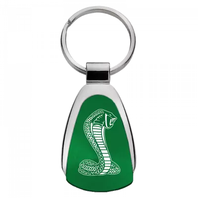 Mustang Cobra Green Teardrop Key Fob Logo Key Ring Official Licensed • $15.95