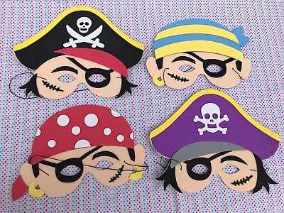 Pack Of 4 Baker Ross Foam Pirate Masks Kits - Kids Party Favours - Kids Crafts • £2.50