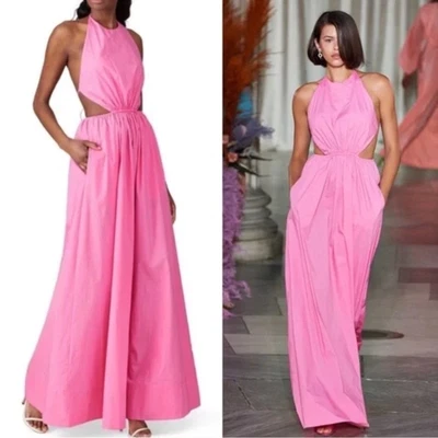 $169.99 • Buy Staud Apfel Cutout Halter Neck Maxi Gown Size X-Small