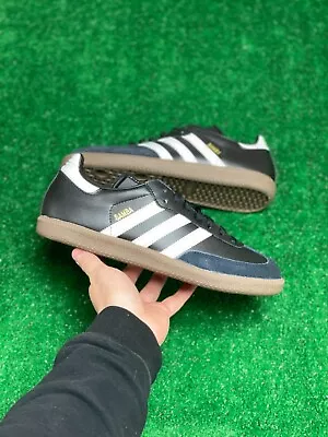 Adidas Samba Leather Mens Low Top Athletic Shoes Black _019000 NEW Multi Sz • $75
