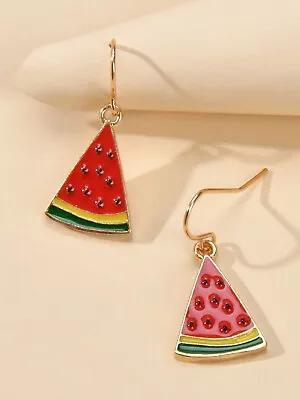 Sweet Fruit Girl Accessories Candy Color Enamel Grape Watermelon Dangle Earrings • $1.99