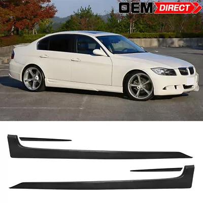 For 06-08 BMW E90 3 Series Sedan 4Dr AC Style Side Skirt Bottom Line Guard PU • $56.99