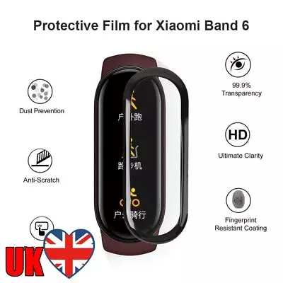 2x 3D Screen Protective Films For Xiaomi Mi Band 6 Smart Watch Cover Protector • £3.71