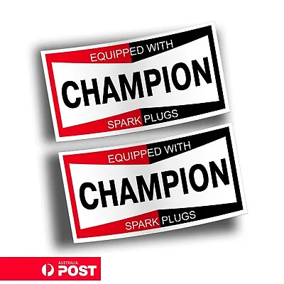 CHAMPION Spark Plug Logo Vintage Old Retro Logo Vinyl  Stickers • $6.85