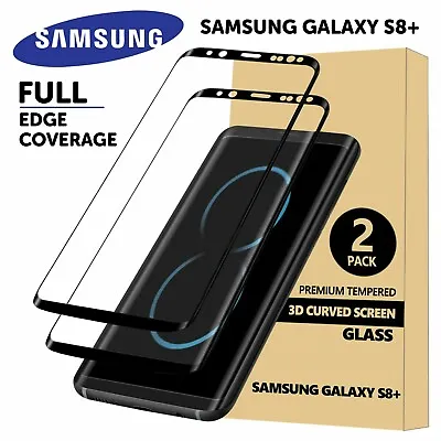 Samsung Galaxy S9 S8 Plus Screen Protector Tempered Glass  Full Screen Coverage • £3.99