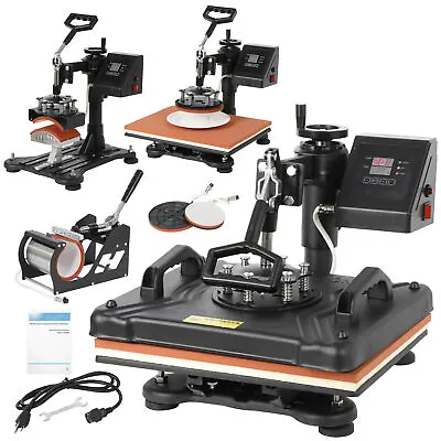 Digital Swing Away 5 In 1 Heat Press Machine Sublimation T-shirt Mug Hat 12 X15  • $131.59