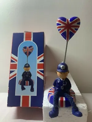 Policeman Uniform Costume Resin Photo Clip Union Jack Souvenirs Heart Flag • £4.99