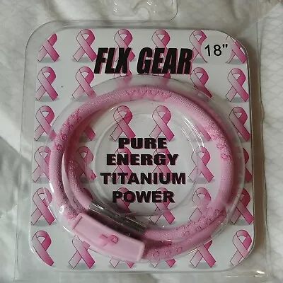 FLX GEAR 18  Pure Energy Titanium Power Sports Necklace Breast Cancer Awareness  • $18