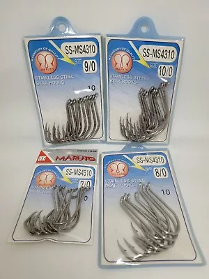 1pk Maruto TUTE SS4310 Stainless Steel  Beak Fish Hooks Choose Size • $28.99