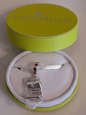 Chamilia Silver 925 Cz Christmas Santa Naughty Nice List Bracelet Charm In Box • £24.99