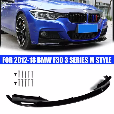 Front Bumper Chin Spoiler Splitter Lip For BMW F30 3 Series M Sport 2012-2018 • $85.99