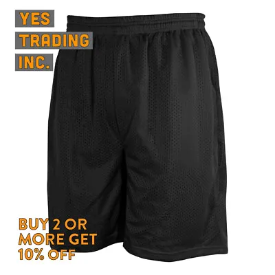 Hi Mens Plain Mesh Shorts Casual Basketball Shorts 2 Pocket Gym Shorts Hip Hop • $8.95